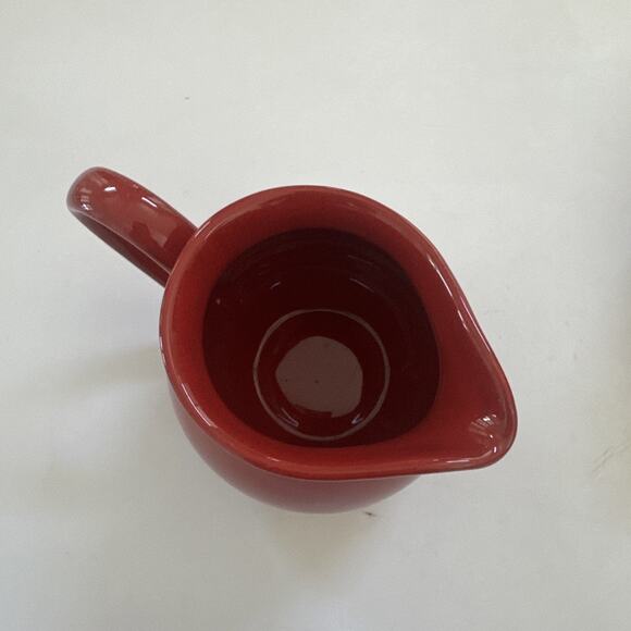 Vintage WAECHTERSBACH Red Creamer &‎ Sugar Bowl w/ Lid Set W. Germany Christmas - Picture 4 of 10